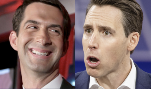 Homosexual Republican Censorship Advocates Cotton and Hawley are Tumors on the Soul of America