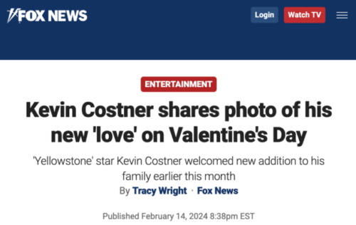 Chad Costner Posts Picture of Puppy on Valentine’s Day
