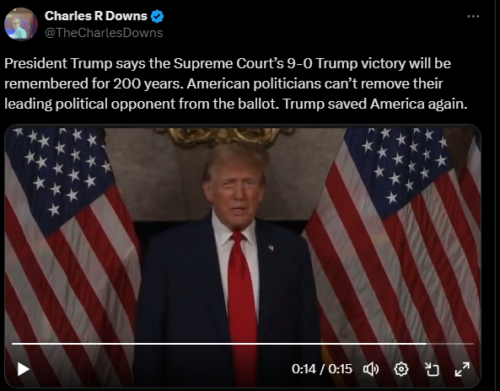 President Trump Gives Unifying Speech Following His Historic 9-0 Victory at SCOTUS To Remain On The Ballot