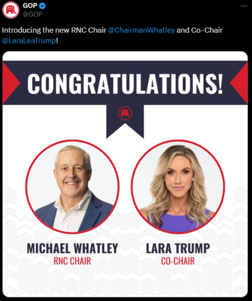 Lara Trump elected RNC Co-Chair, Putting GOP in Prime Position for November’s Election