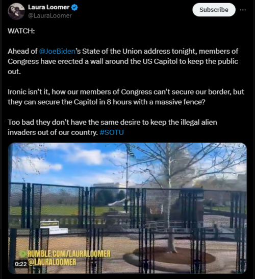 EXCLUSIVE VIDEO: Walls For Me But Not For Thee, Congress Builds A Wall For Its Self While Leaving America’s Borders Open