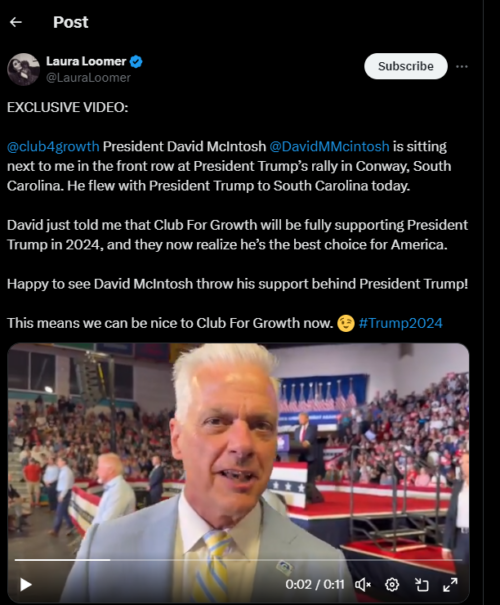 EXCLUSIVE: Club for Growth Attempts Entrapment of President Trump By Pressuring Him To Oppose Tik Tox Ban For The Sake Of Allowing For Joe Biden To Investigate Trump Under False Charges Of Being A CCP Asset