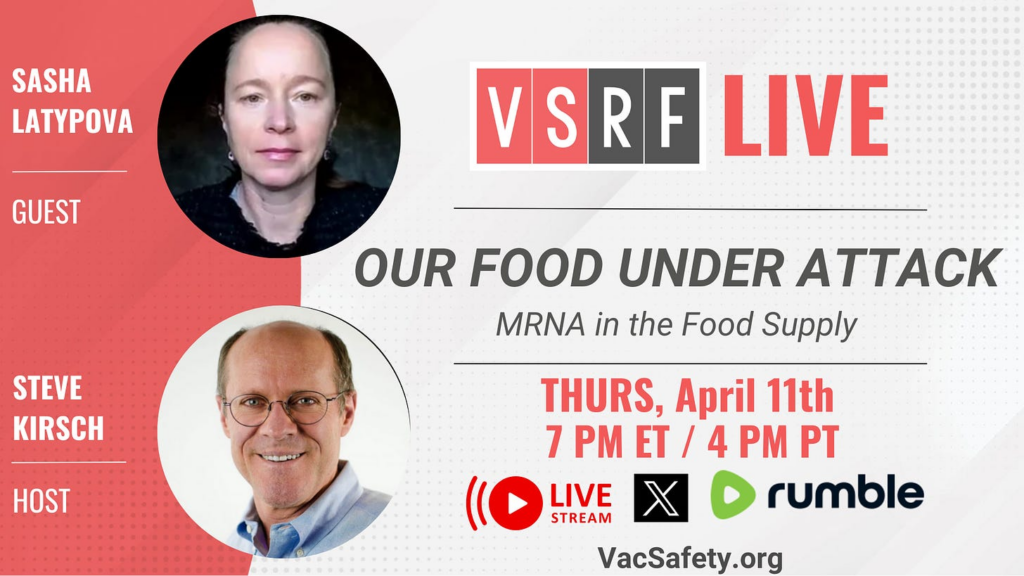 VSRF LIVE Tonight: Our Food Supply Under Attack! An interview with Sasha Latypova