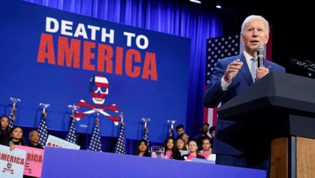 Biden Unveils Official Campaign Slogan ‘Death To America’ (Satire)