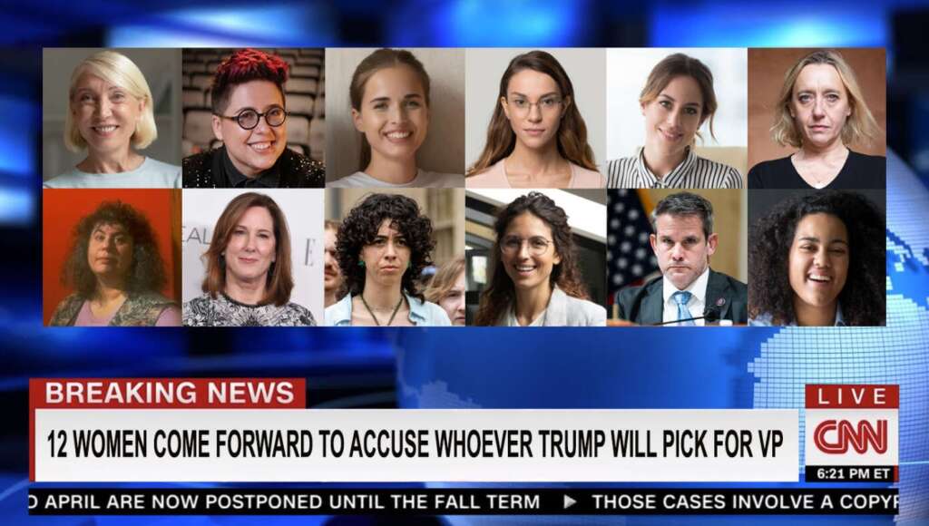 12 Women Come Forward Alleging They Were Sexually Assaulted By Whoever Trump’s VP Pick Is (Satire)