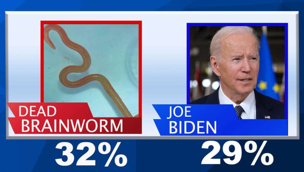 Dead Worm Found In RFK Jr.’s Brain Already Polling Higher Than Biden In 11 States (Satire)