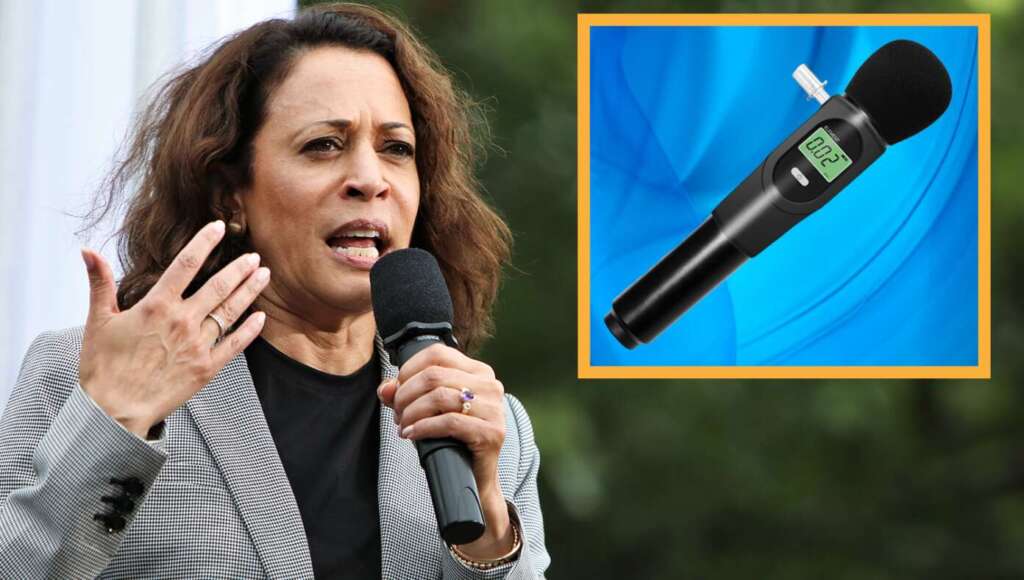 White House Installs Breathalyzer On Kamala Harris’s Microphone (Satire)