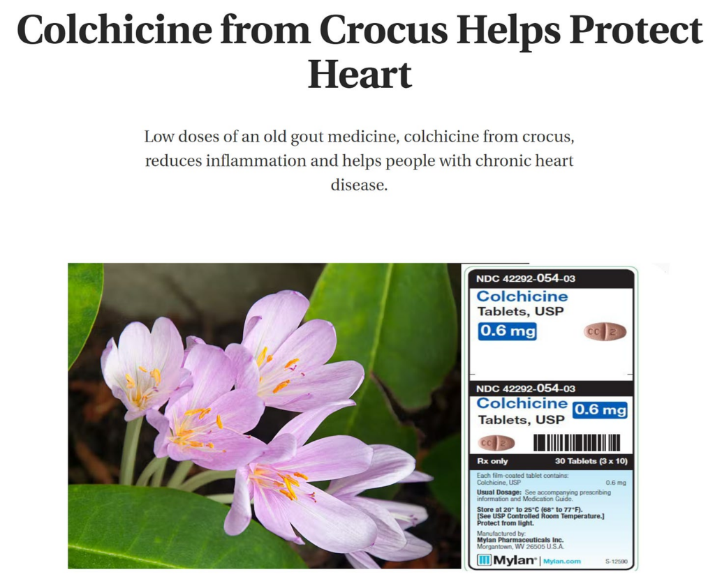 Colchicine Indicated for the Prevention of Atherosclerotic Cardiovascular Events