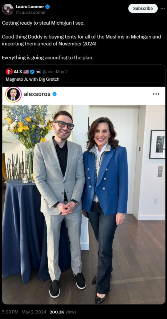 Election Integrity Crisis: Alex Soros Continues His Swing State Tour Meeting With Michigan Governor Gretchen Whitmer