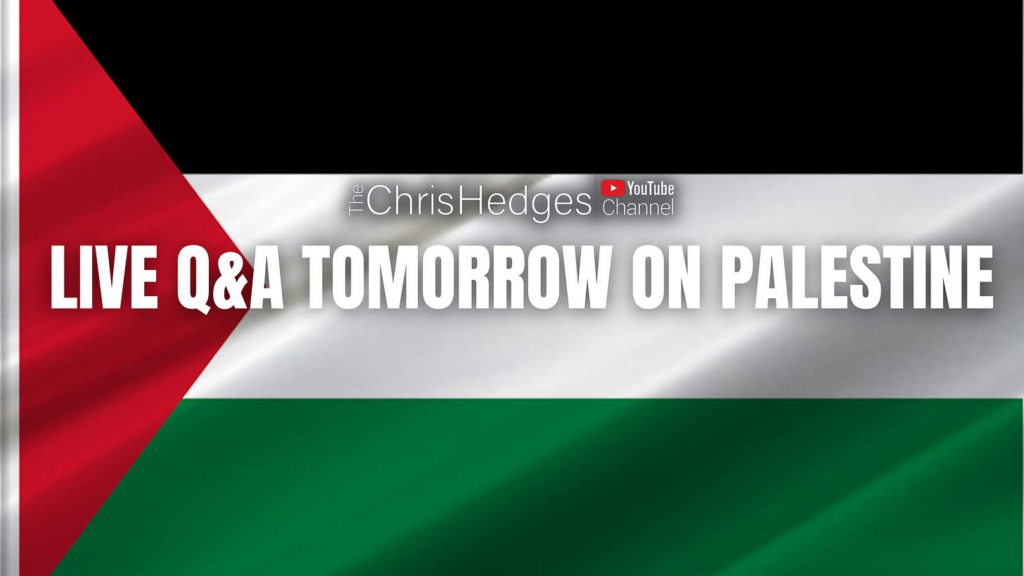 Join Me at 6:00p.m. ET Tomorrow For a Q&A on Palestine