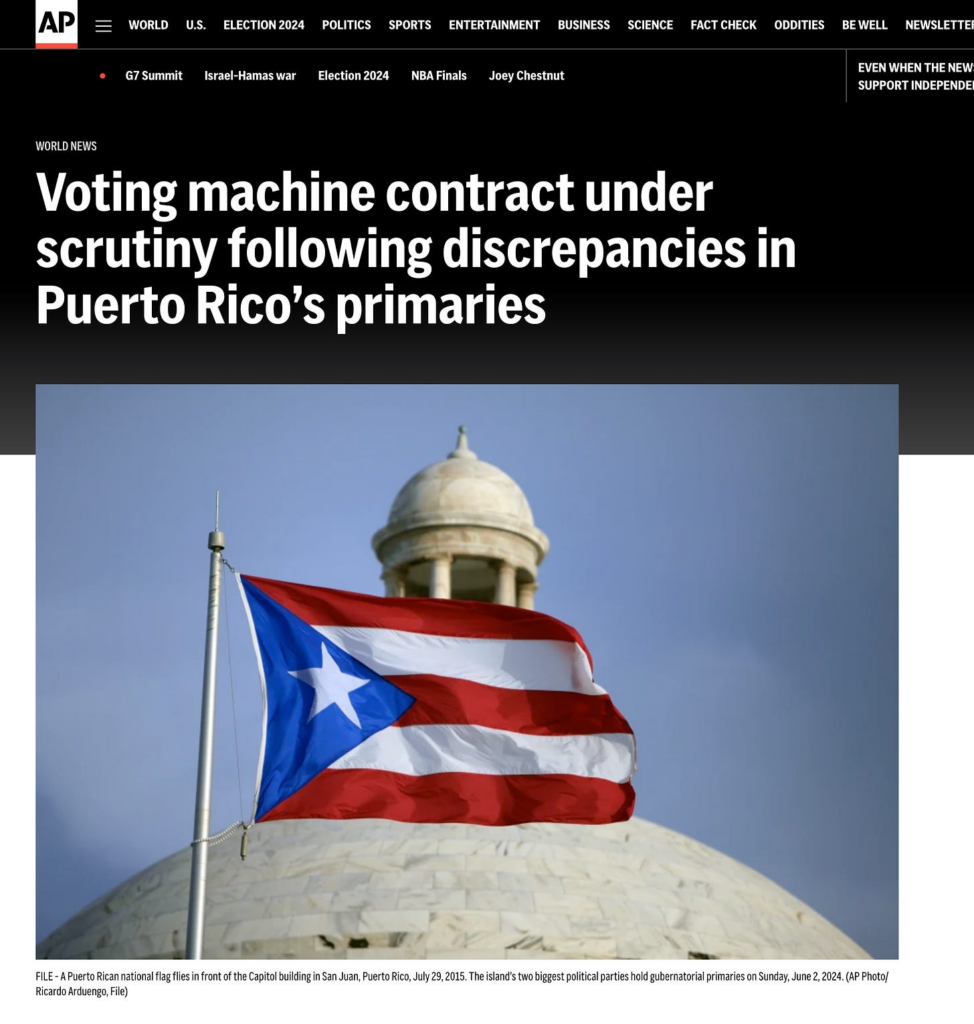 Voting Machines Just Wrecked Elections in Puerto Rico