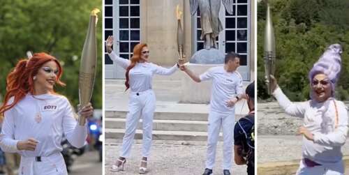 France: Olympic Torch Relay Had 3 Men in Dresses in It