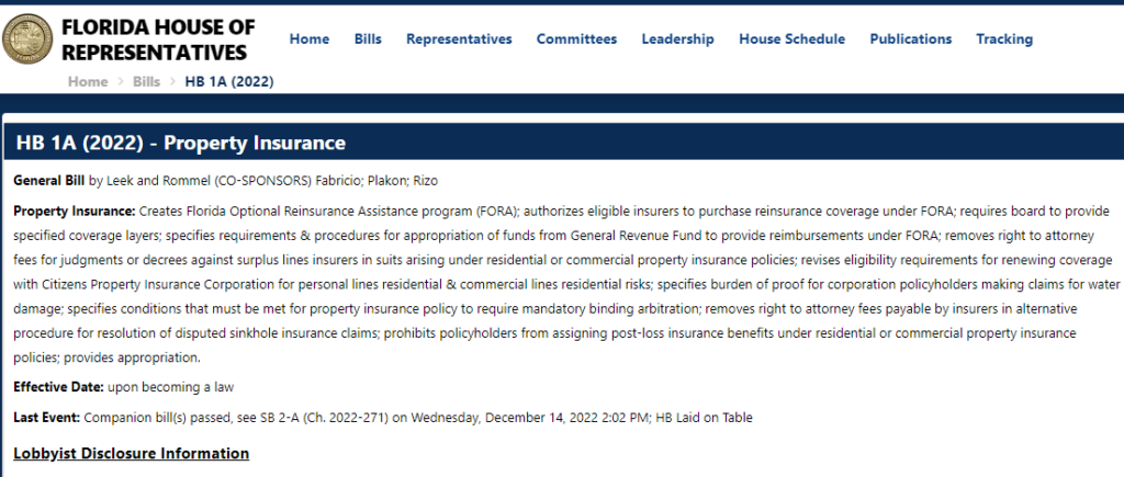 Florida State Senate District 7 Candidate Tom Leek Increased Personal Net Worth By $12 Million During His Time In The FL House Sponsoring Bills That Created The Sunshine State’s Homeowner Insurance Crisis