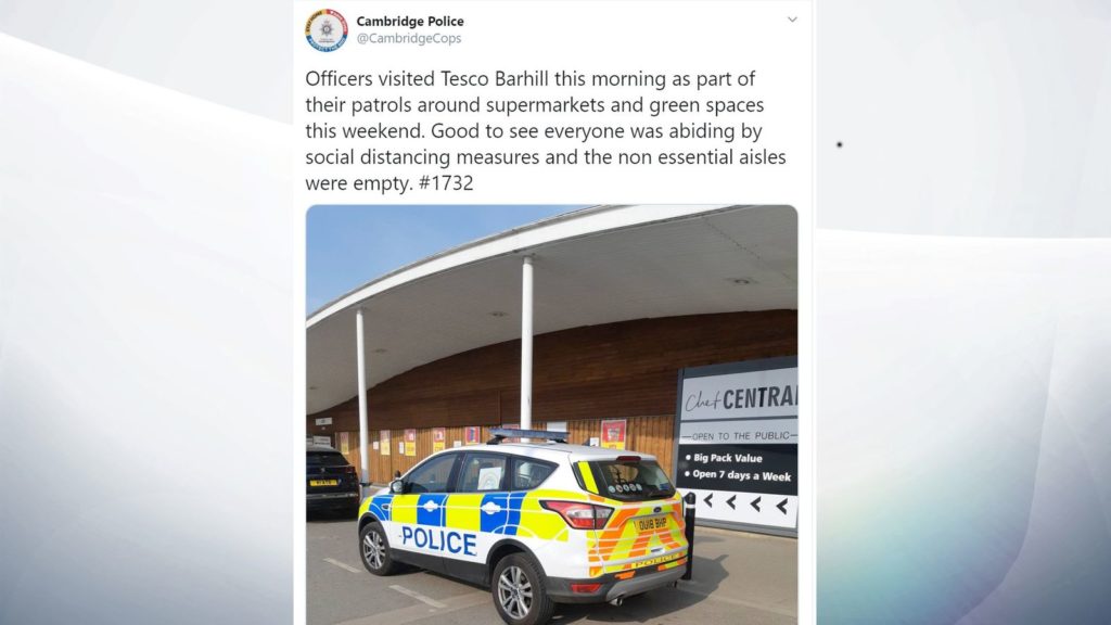 Second UK Police Force Threatens to Check if Public Are Making “Non-Essential” Purchases