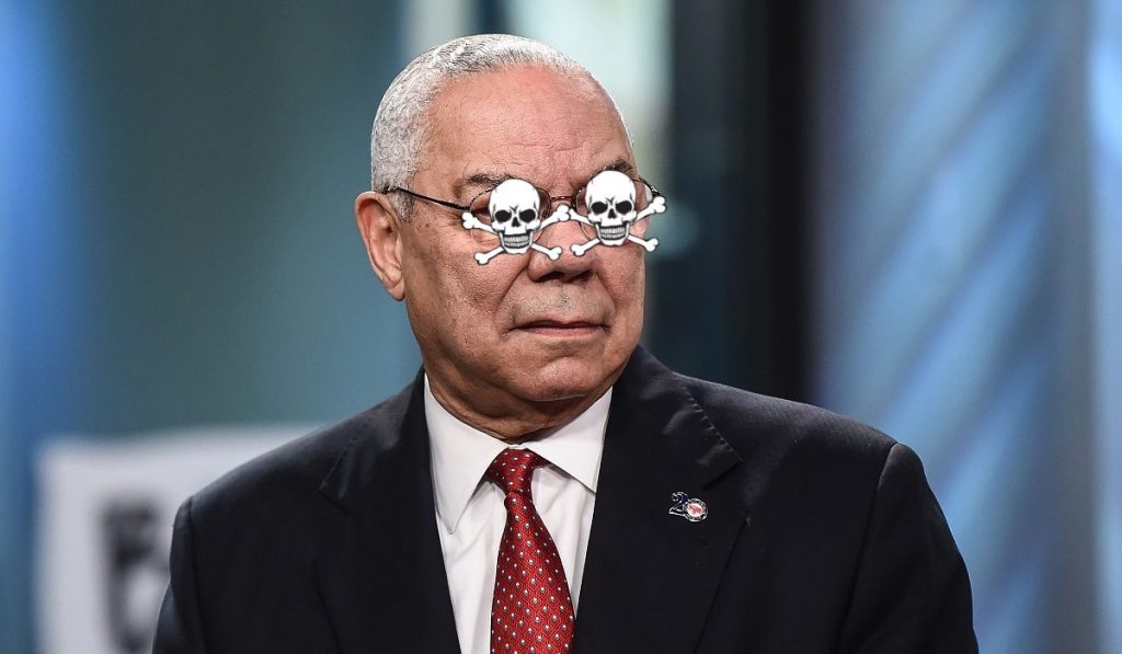 Vaxed Up Nigga Colin (Pronounced “Colon”) Powell is Finally Dead