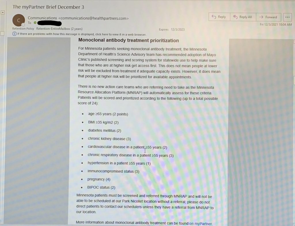 Minnesota Puts White People at the Back of the Queue For Life-Saving COVID-19 Treatment