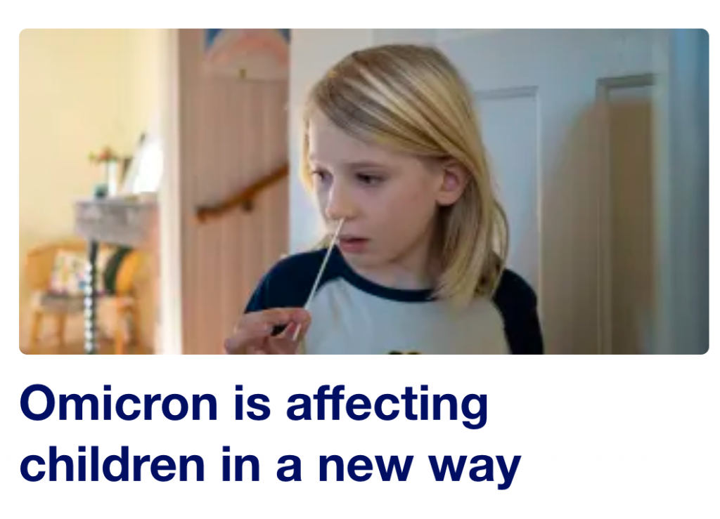 The Omicron Virus is Going to Kill Your Children (Real News, Not Filler)