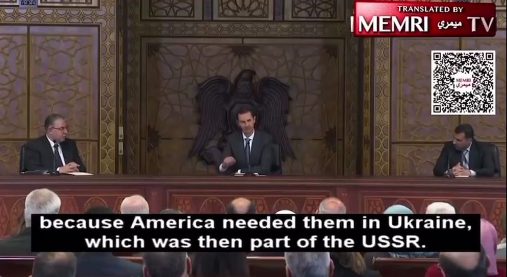 Truth Bombs From Syrian President On The Hypocrisy Of America And Israel