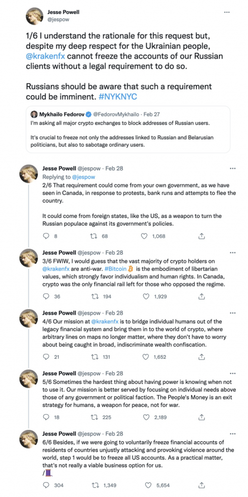 Hillary Clinton “Disappointed” Crypto Exchanges Aren’t Banning Russians