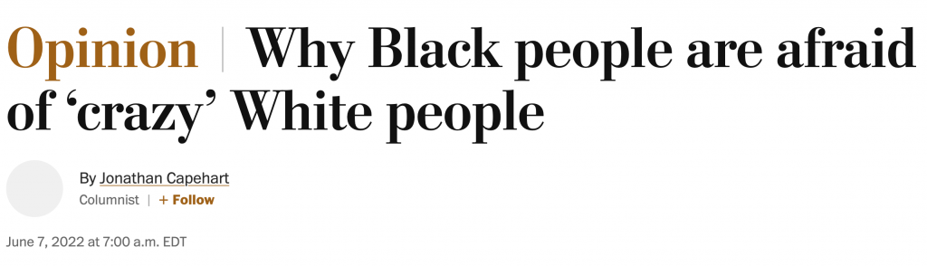 Gay Nigga in the WaPo Says Blacks Will Have to Flee to Africa to Escape Black Violence