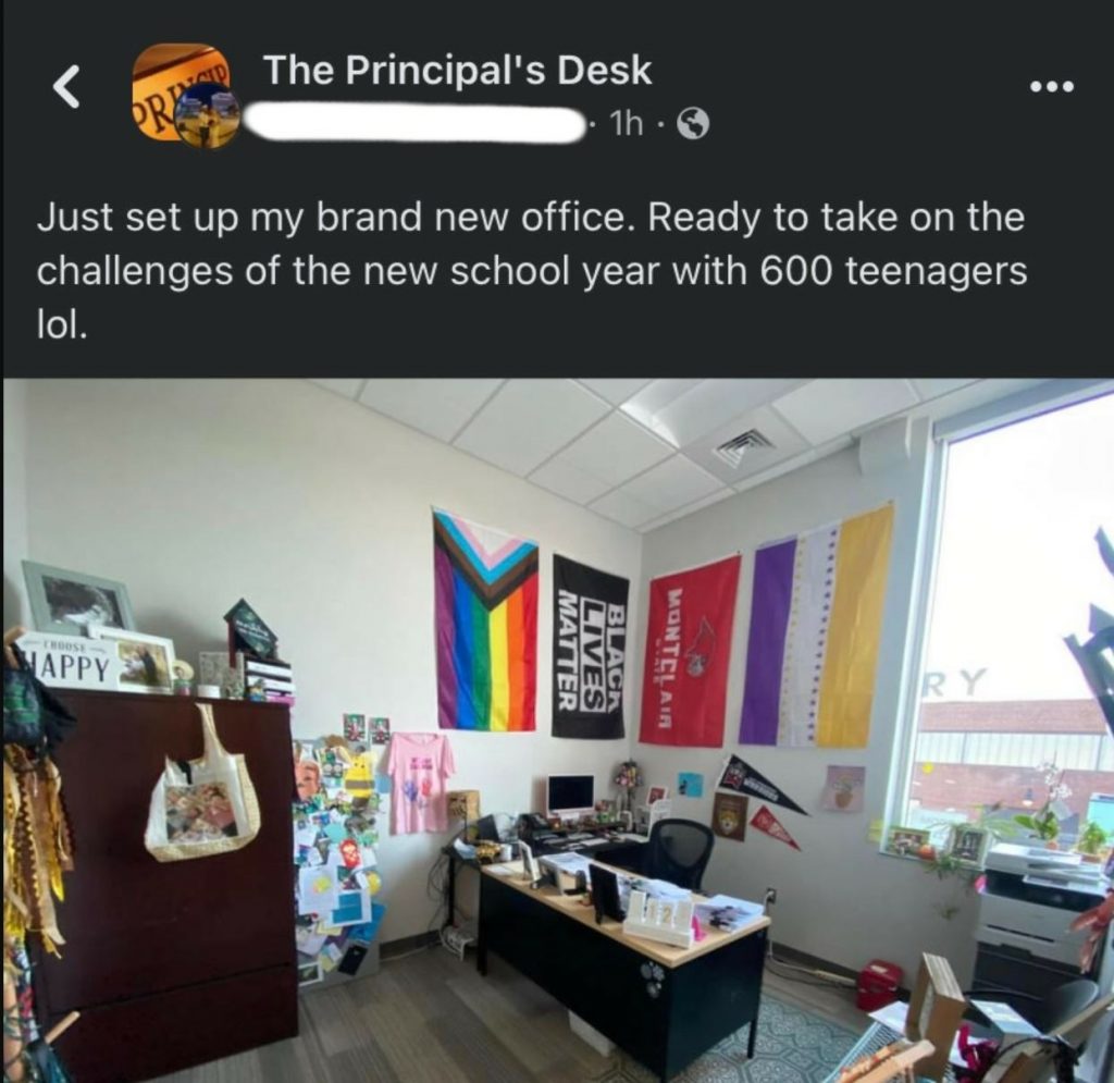 ‘Imagine walking into your child’s principal’s off…’