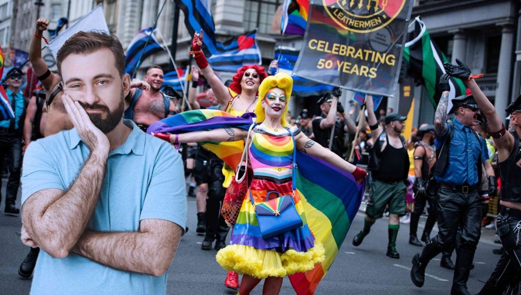SATIRE – Man Who Couldn’t Attend His Mother’s Funeral Sure Glad To See Gay Fetish Festival Still Proceeding As Planned