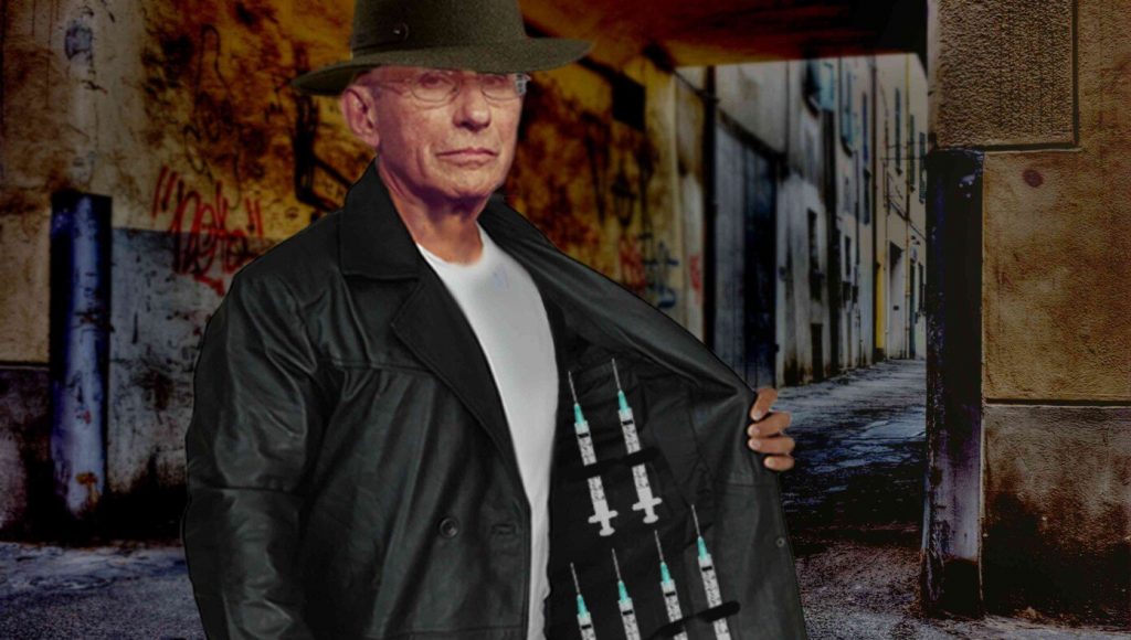 SATIRE – Retiring Dr. Fauci Begins Selling Vaccines Out Of Trenchcoat In Dark Alleyway
