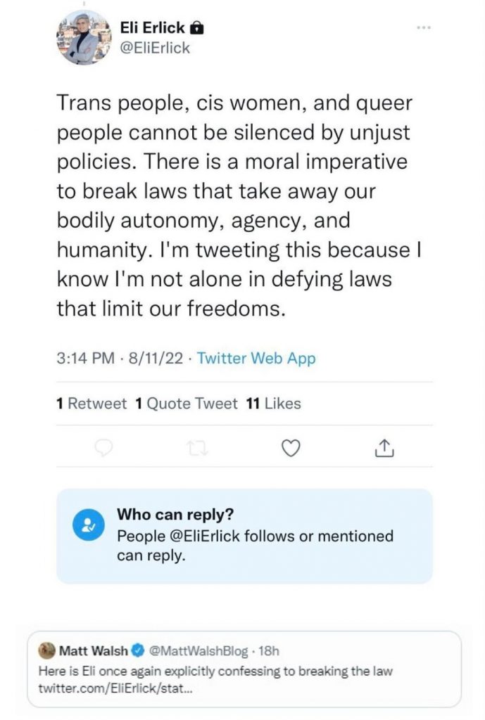 ‘Why did Eli delete this?’