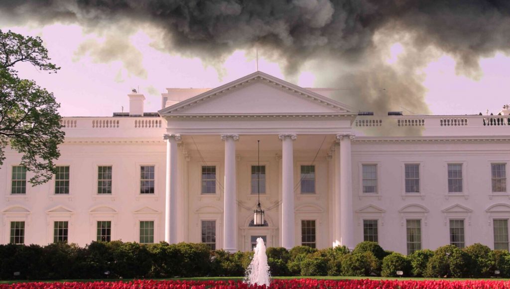 SATIRE – Primary Cause Of Global Warning Found To Be Massive Dumpster Fire Burning At 1600 Pennsylvania Ave Washington DC
