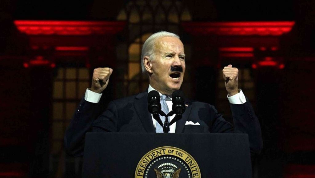 SATIRE – Biden Condemns Fascism In Speech While Also Debuting Attractive New Mustache