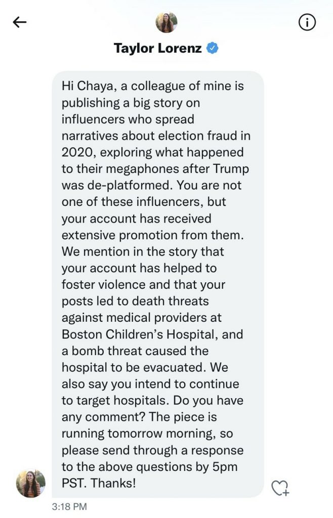 ‘Why is she obsessed with me? Taylor Lorenz, I don…’