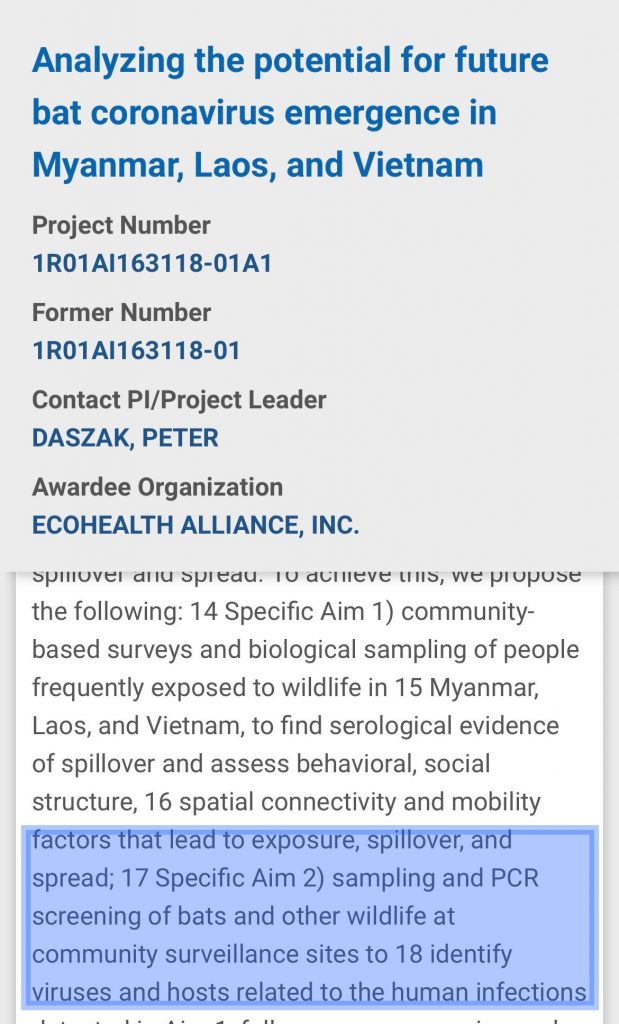 Batshit crazy: EcoHealth Alliance and Peter Daszak just got a NEW federal grant to research coronaviruses