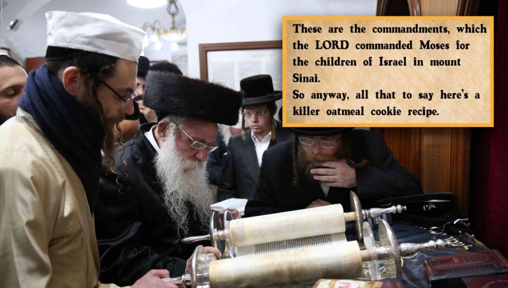 SATIRE – Scholars Uncover Lost Final Verse Of Leviticus: ‘So Anyway, All That To Say, Here’s A Killer Oatmeal Cookie Recipe’