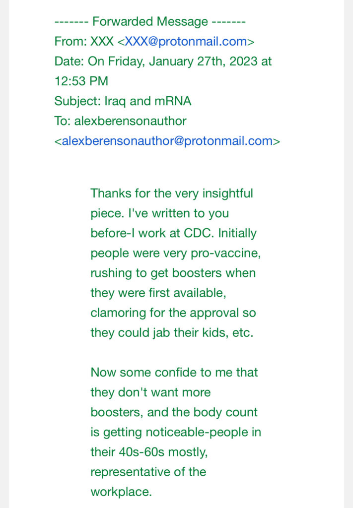 From a Centers for Disease Control insider: a short note on morale.