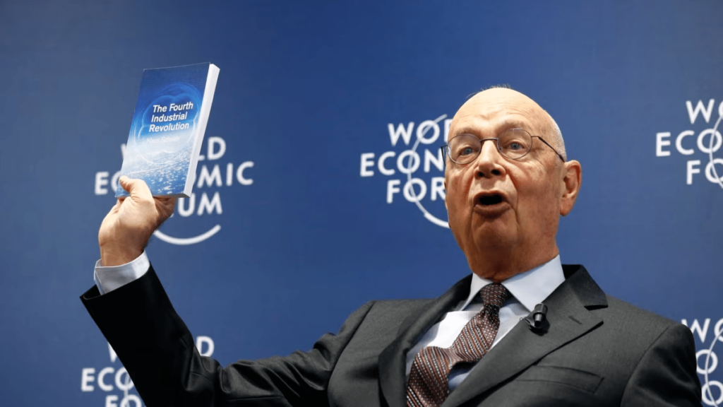 Sept 19 – Klaws Swab Fears a Revolution Against “The System”