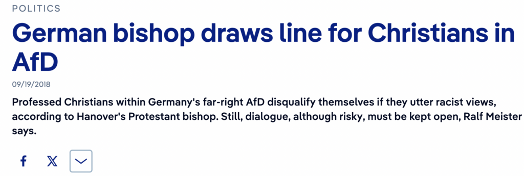 Germany: Catholic Bishops in Eastern Germany Tell People to Not Vote AfD