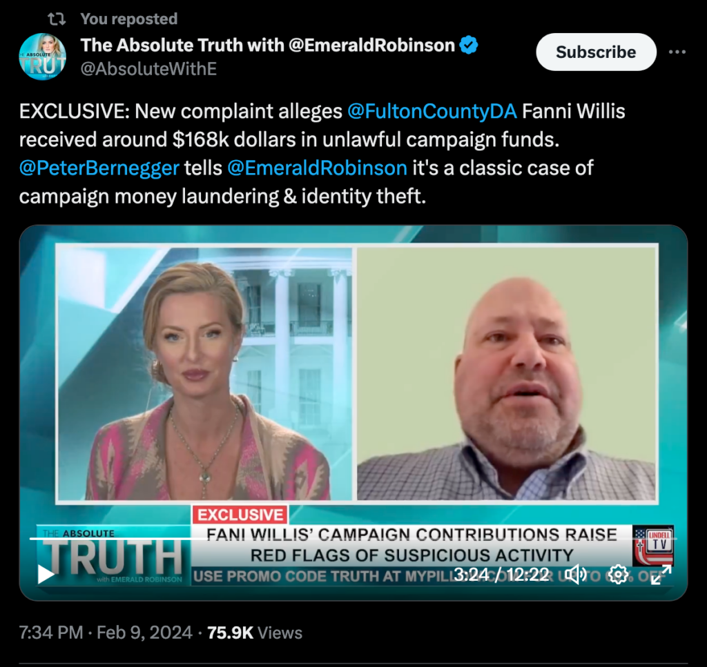 EXCLUSIVE: Fani Willis Campaign Funds Appear To Be Money Laundering Scheme