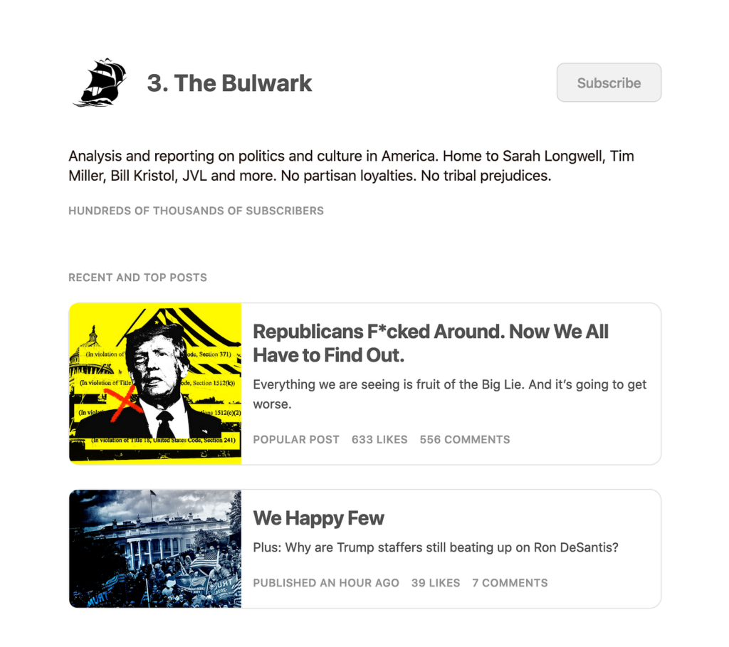 Why’s Nobody Reading The Bulwark?