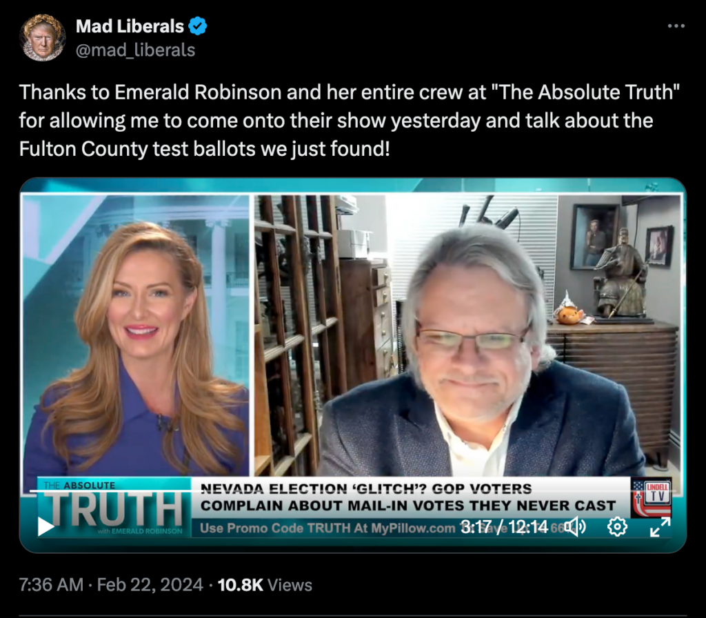 Test Ballots Were Counted As Real Ballots In Georgia!