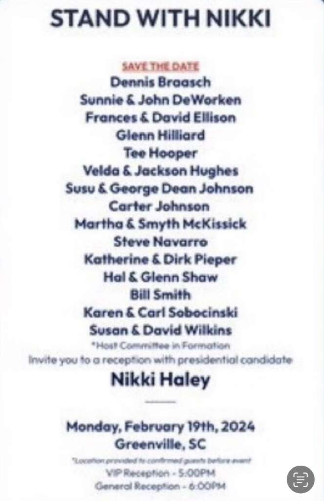 Joe Biden and Jeb Bush Donors to Host UniParty Fundraiser for Nikki Haley Just Before The South Carolina Primary