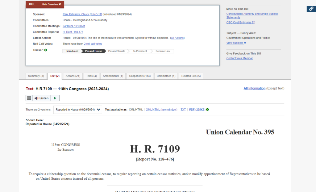 America Last House Democrats Vote YES On Giving Illegal Immigrants Representation In Congress