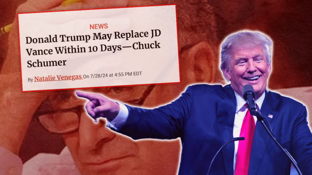 No, Chuck. President Trump is NOT Replacing JD Vance Anytime Soon..