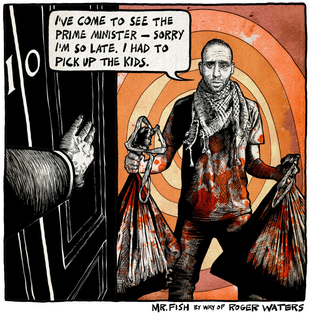 Picking Up the Kids – Drawn by Mr. Fish and inspired by an idea from Roger Waters