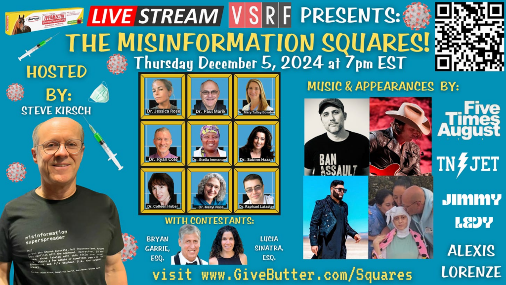 VSRF LIVE TONIGHT: Episode 155 – The Misinformation Squares Gameshow!