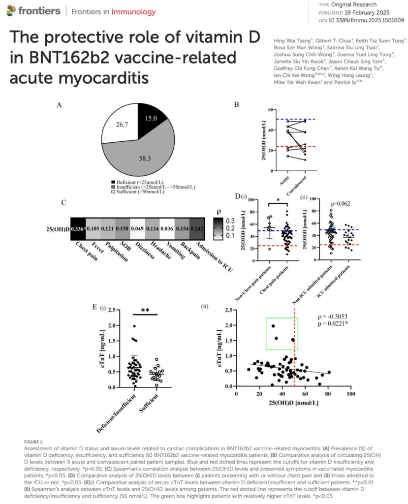 NEW STUDY – Vitamin D Protects Against COVID-19 mRNA Injection-Induced Myocarditis