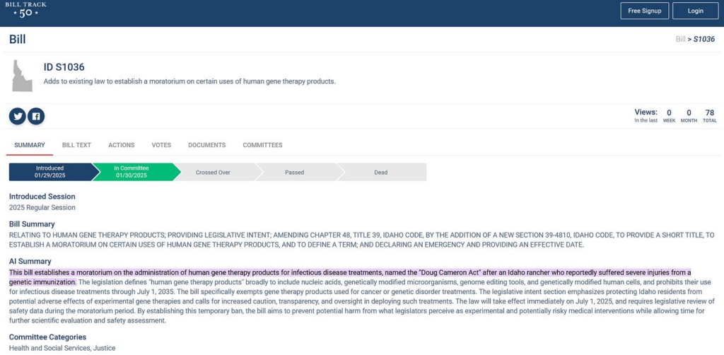 Dr. McCullough Testifies in Idaho Senate