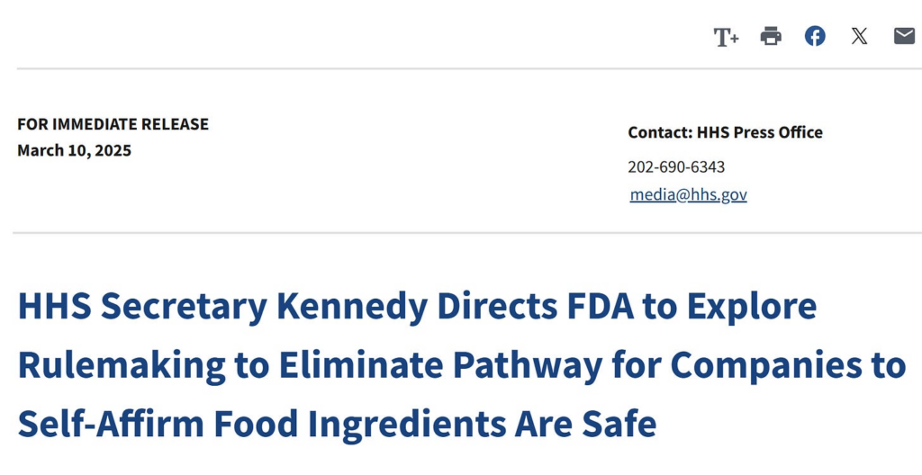 RFK Moves to Close GRAS “Generally Recognized as Safe” Food Loophole