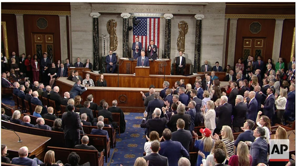 Trump Delivers First Address to Congress