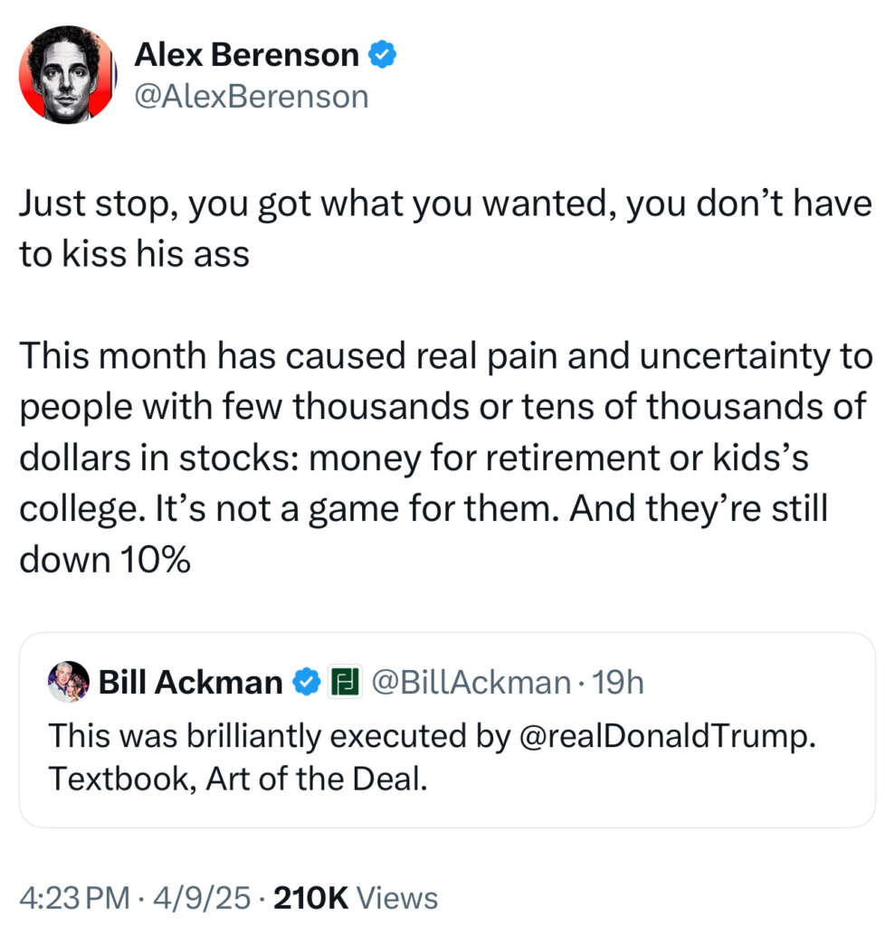 Billionaire investor Bill Ackman defends Donald Trump’s tariff play