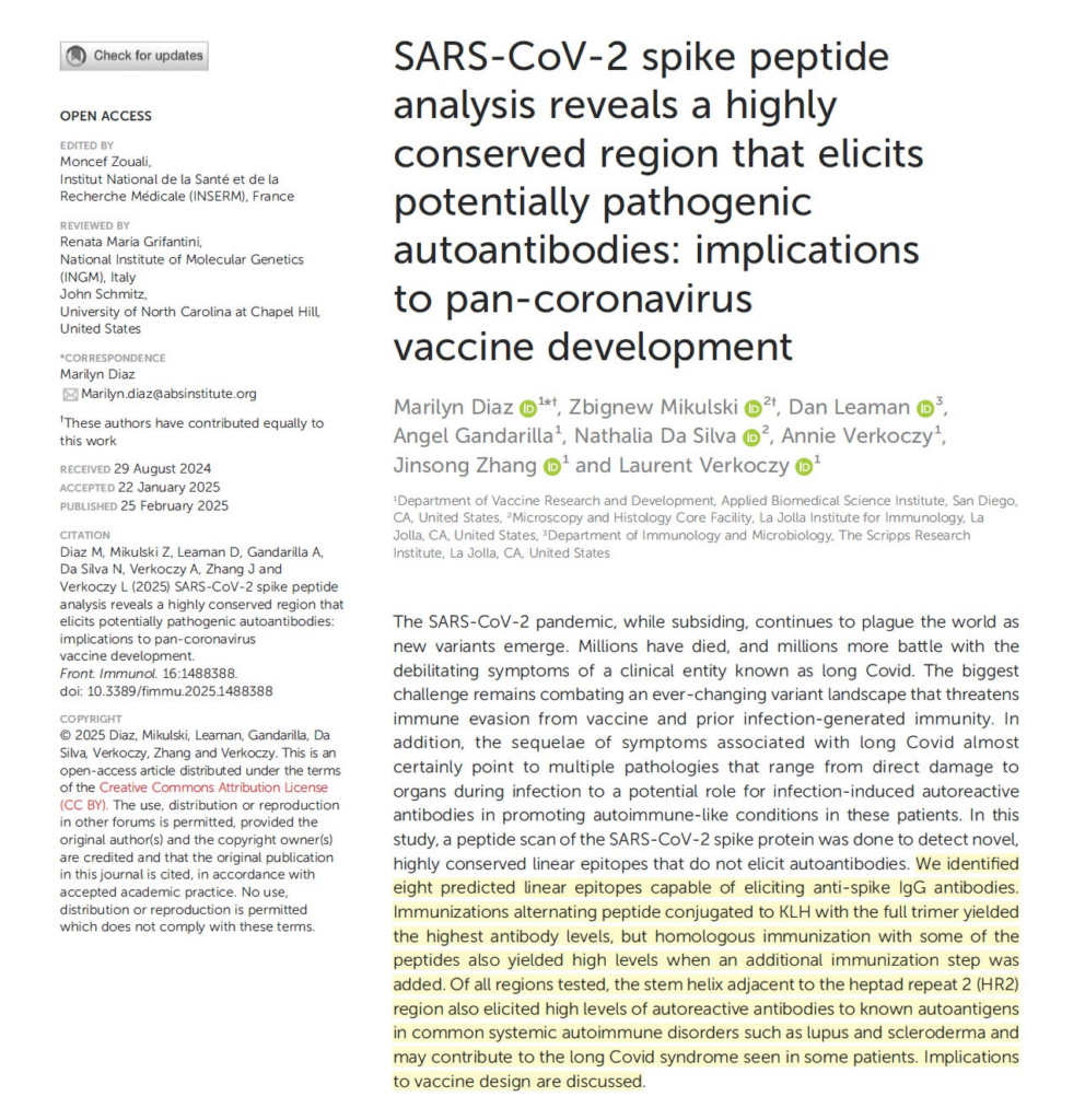 Spike Protein Induces the Antinuclear Antibody (ANA)